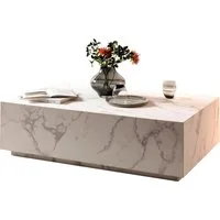 SalesFever Couchtisch Almeria Beistelltisch: Stilvoller Tisch 120/75 cm, Stilvoller, rechteckiger Tisch in edler Marmoroptik, 120x75cm