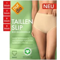 Nur Die Taillenslip GOTS BioBaumwolle Damen (1er/3er/6er/9er Pack, 3-St) Taillen-Slips Maxislip Unterhosen