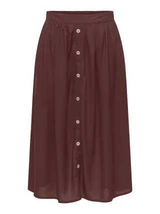ONLY - ONLMILANO AOP LIFE LONG SKIRT WVN NOOS Rum Raisin - Gr. - M
