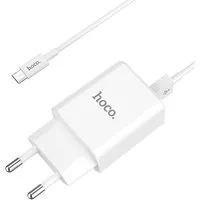 hoco. 10W USB Typ A Smartphone-Ladegerät (2100 mA, EU Netz Lade Stecker Ladegerätr Dual USB inkl. micro USB Kabel)