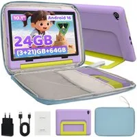BUFO Kinder Lern-Tablet mit Elternkontrolle 10'' Android 16, 64GB Tablet (10", 64 GB, Android 16, Kids Bumper blau)