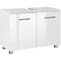 welltime Waschbeckenunterschrank Trento, verschiedene Ausführungen und Farben Badmöbel Unterschrank Breite 80 cm, mit viel Stauraum, Badschrank WBU