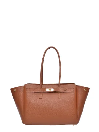 Isabella Rhea Braun Rindsledertasche