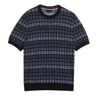 Ted Baker Srevel Regular Jacquard Schwarzes T-shirt