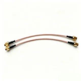 2.4GHz SMA Male to SMA Male RG316 Pigtail Adapter Extended Cable 15cm Silver Plated for FPV Antenna RC Drone
