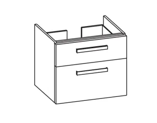 Artiqua 413 Waschtischunterschrank für Renova Plan 222265, 222268 Riviera Eiche quer NB, 413-WU2L-3- 413-WU2L-3-K59-7179-438