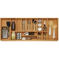 SO-TECH® Besteckeinsatz Bambus Besteckkasten ORGA-BOX 3 für Nobilia-Küche ab 08/2012, für 120er Schublade (473 x 1097 mm) mit 15 Fächern