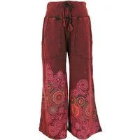 Guru-Shop Relaxhose Palazzohose, Boho Baumwollhose, Hosenrock mit.. alternative Bekleidung