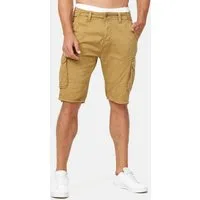 Indicode Cargoshorts Herren Monroe Cargo Cargo Shorts Herrenshorts mit 6 Taschen inkl. Gürtel