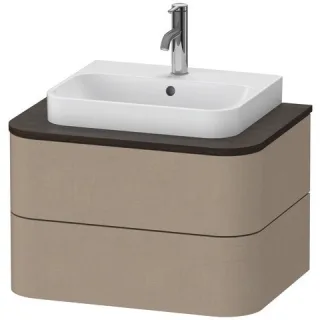 Duravit Happy D.2 Plus Konsolenwaschtischunterbau wandhängend Leinen Matt 650x480x408 mm - HP4960075 HP496007575
