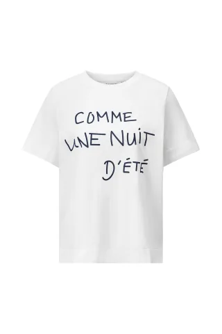 Rich & Royal - Easy Fit T-Shirt Comme Une Nuit Print white - Gr. - M