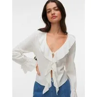 Vero Moda Rüschenbluse VMJAMIE TIE LS TOP WVN
