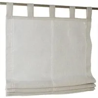 Kutti Raffrollo Brondby, mit Schlaufen, freihängend, halbtransparent, Polyester, Schlaufen