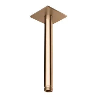 Herzbach Design iX PVD Deckenarm 21.964820.2.39 Copper Steel, für Regenbrause, 200mm, mit Rosette 70x70mm