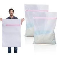 FELIXLEO Wäscheständer 4er-Set Wäschenetz XXL 60x90cm Große Wäschebeutel für Daunenjacken