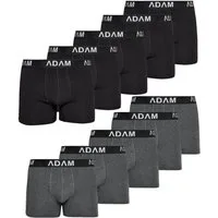 ADAM JEANS Boxershorts Herren Boxershorts aus extra weicher 100% Baumwolle Trunks Men Boxer-1 (10-St., 2er Set, 6er Set, 8er Set, 10er Set, 12er Set) Boxershorts Herren Boxer Shorts Männer Unterhosen Trunks Underwear