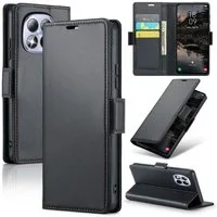 CLM-Tech Handytasche für Xiaomi Redmi Note 15 Pro 5G 6,83 Zoll PU Leder Klapphülle (schwarz, 1-tlg., Flip Case inklusive Standfunktion und Kartenfächer), Magnetverschluss, RFID-Blockierung