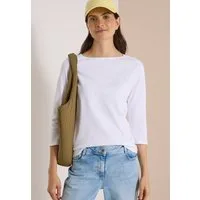 CECIL 3/4-Arm-Shirt U-Boot-Ausschnitt, unifarben, Baumwolle