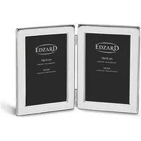 EDZARD Bilderrahmen Salerno, für 2 Fotos, versilbert und anlaufgeschützt, für 10x15 cm Foto