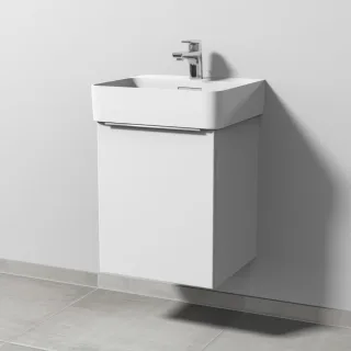 Sanipa 3way Waschtischunterbau zu Laufen VAL Waschtisch mit 1 Tür, Weiß-Soft UM81943