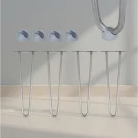 Melko Tischbein Tischgestell Tischbeine Hairpin 4er-Set Schwarz Silber Stahl Tischkufe, Robust & Stabil