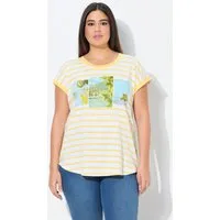 Ulla Popken T-Shirt Shirt Ringel Oversized Rundhals Halbarm