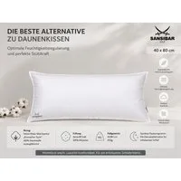 Sansibar Sylt Kunstfaserkopfkissen Ocean Dream Kopfkissen weich, stützend & atmungsaktiv, Füllung: 100% Polyester (Sensofill), Bezug: 100% Baumwolle, Seitenschläfer, Bauchschläfer, Rückenschläfer, 1-teilig, Daunen-Feeling durch modernste Fasertechnol