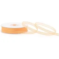 Creativery Organzaband, Organzaband 3mm x 50m Rolle Apricot