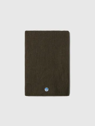 North Sails Schal Breiter Rippstrick mit Logo-Patch