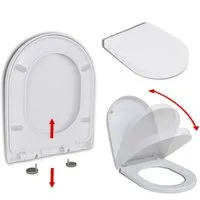 vidaXL WC-Sitz 46 x 36 cm60 - 200 mm Toilettensitz mit Absenkautomatik und Quick-Rele