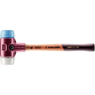 HALDER SIMPLEX - Schonhammer mit TE-Gehäuse und Holzstiel, Superplastik / TPE-soft - 3017.050