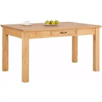 OTTO home Esstisch Selma, mit Schublade, aus massivem Kiefernholz, Breite 140 oder 180 cm