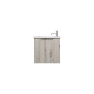 Burgbad Mineralguss Waschtisch-Set Eqio Eiche Dekor Silber/Alpinweiss, SFPG052F6015C0001 SFPG052F6015C0001