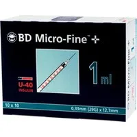Becton Dickinson Feindosierspritze BD Micro-Fine+Insulinspritze 1ml U40 0,33x12,7mm, (Spar-Set, 29G, Weltweiter Bestseller, 100-St., Diabetesmanagement, Steril verpackt), Präzise Dosierung, Schmerzarme Insulininjektion, Blutzuckerüberwachung