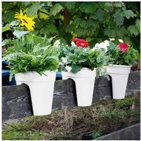 KHW Balkonkasten Flowerclip (Set, 3 St), ØxH: 27x27,5 cm