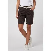 SUBLEVEL Bermudas Damen Shorts mit Gürtel Stretchshorts, schmaler Flechtgürtel