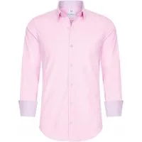 R-NEAL Businesshemd Pastellhemd Herren Slim Fit Hemd Langarm Kontrasthemd Cotton Strech