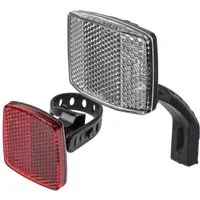 Non-Branded Fahrradreflektor Fahrrad Reflektoren Set Front Rück Strahler Z-Flex Evo StVZO rot weiß