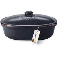 RÖMERTOPF Römertopf Brottopf oval MEDI 2,3 Liter - Keramik Brotkasten, (Set), aus Naturton