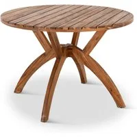 Raburg Gartentisch Esstisch Holz 110 cm Ø, wetterfest, runder Tisch, Akazie geölt, Kira, für 4 Personen, perfekt für Garten, Terrasse, Outdoorbereich
