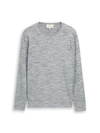 Tom Tailor - Strickpullover in Melange-Optik navy blue multicolor space dye - Gr. - M