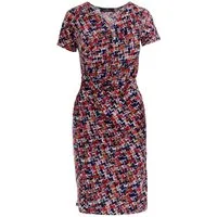 YC Fashion & Style Minikleid Elegantes Wickelkleid mit fließendem Fall Alloverdruck