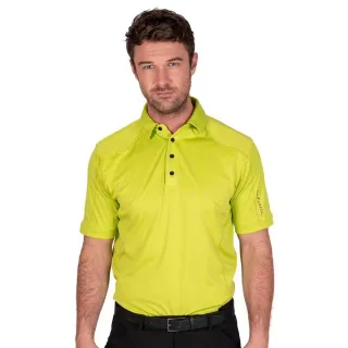 Island Green - Poloshirt Abgesteppt für Herren - Emblem (Limone)