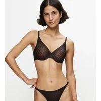 Triumph Halbschalen-BH Signature Sheer Monogramm-Tüll, gepolsterte Cups, Spitzen-Details, weich, Tüll