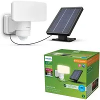 Philips LED Solarleuchte Outdoor Ultra-Efficient Tylus Sicherheitslicht 6W, 3000 K, 1000 Lumen, Abschaltautomatik, Bewegungsmelder, Dimmfunktion, Leuchtdauer einstellbar, Memoryfunktion, Nachtlichtfunktion, Tageslichtsensor, Timerfunktion, mehrere He