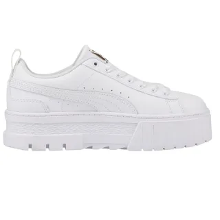 Puma - "Mayze" Sneaker für Damen, Leder, Plattform-Absatz (Weiß)