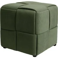 Zedelmaier Sitzhocker Sitzwürfel mit Kreuzgeflecht, handgefertigter Hocker aus Cordstoff, extrabreite 40 cm, belastbar bis 150 kg als Fußbank, Schuhbank