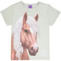 Miss Melody T-Shirt Miss Melody T-Shirt braunes Pferd weiße Mähne almost aqua (1-tlg)