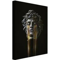 Bilderdepot24 Leinwandbild Akustikbild Abstrakt Modern Medusa Akustik Bilder, (Wandbild im Leinwandstil mit 4 cm Keilrahmen für bessere Raumakustik), reduziert störenden Nachhall & Echos in Wohnzimmer Schlafzimmer Küche