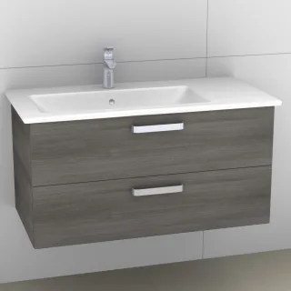 Artiqua 414 Waschtischunterschrank für Venticello 4134R1 Graphit Struktur quer, 414-WU2L-V110-7098-4 414-WU2L-V110-7098-401